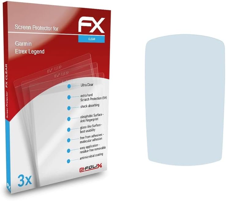 Atfolix Screen Protection Film Compatível com Garmin Etrex Legend Screen Protector, Filme de proteção Ultra-Clear FX