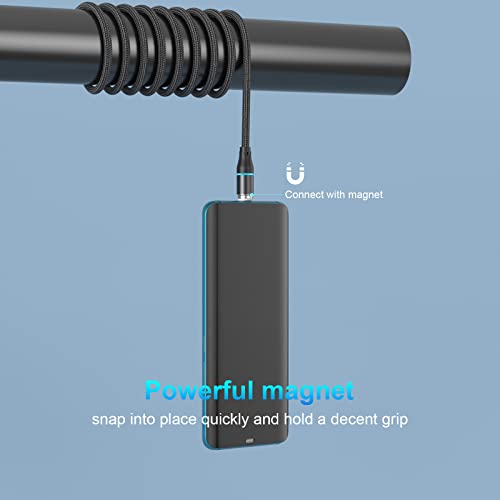 Cabo de carregamento magnético NetDot, 3in1 Gen12 18W Carregamento rápido do carregador de telefone magnético e carregador magnético de transferência de dados para USB-C, Micro USB e I-Product