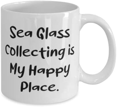 Vidro do mar brilhante coletando 11 onças de caneca, vidro do mar, presentes para amigos, presente de amigos, copo de coleta de vidro do mar, vidro de praia, jóias de vidro do mar, arte de vidro marinho, magada, praia, praia,