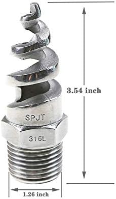 Haueeschoen aço inoxidável Cone de bico espiral de aço atomizado Spray industrial Poeira Remova o encaixe