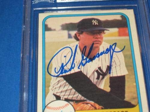 Rich Gossage assinou 1981 Fleer Card 89 Beckett Authenticed - Baseball Slabbed Cartis autografados