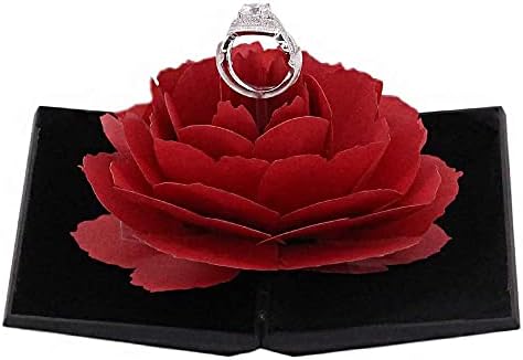 Orita Jewelry Box Antique Rose Graved Jewelry Organizer Caixa de anel da caixa de anel preto
