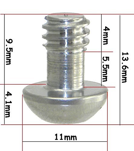 Cap SS STELE parafusos 1/4 Tripé Redução rápida QR Câmera de placa HEX / Slot Combo