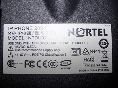 NORTEL IP Phone 2004 Poe Charcoal W Silver Buzel