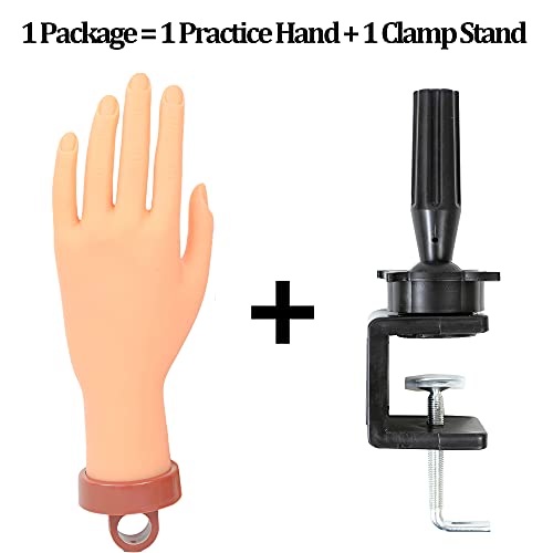 Unha maniquin mão para kit de acrílico, prática de unhas acrílicas Mão de mãos falsas para praticar unhas falsas