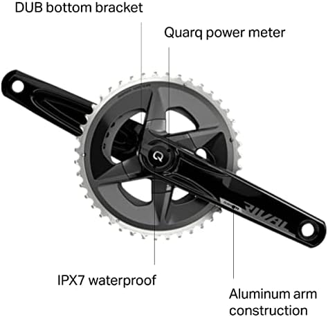 SRAM rival AXS de 12 velocidades Medidor de potência Black, 172,5mm, 48-35T