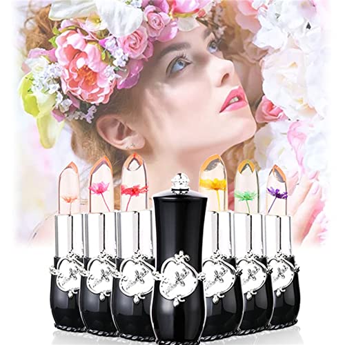 Seppr Lipstick hidratante batom de cor 6pcs Alteração de temperatura de cor Flores Jelly Lipstick Seco 6 Lipstick Up Lip