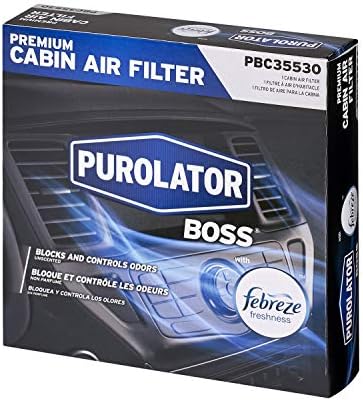 Purolator PBC35530 Filtro de ar da cabine PurolatorBoss Premium com Freshness Febreze se encaixa em Mitsubishi, Nissan, Infiniti