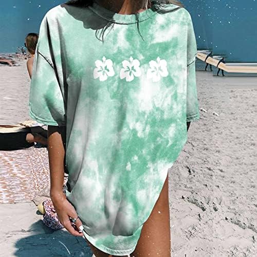 Gradiente de algodão Comigeewa Hippy Medieval Tie Tye Dye Loose Fit Casual Tee Womens Male Male Short Sleeve Tir