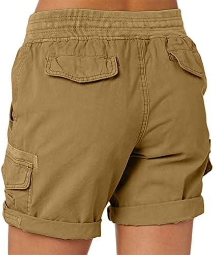 Vestido casual para mulheres de manga curta Mulheres de carga de cargo de verão Bermudas shorts shorts jeans Mulheres angustiadas