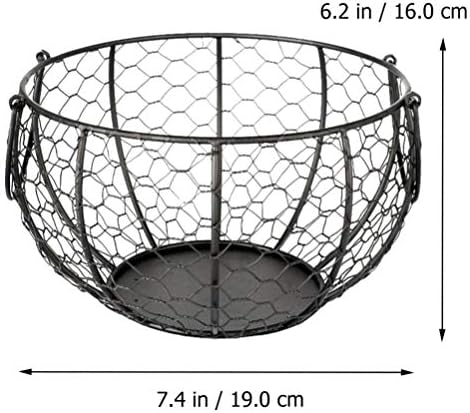 Decoração vintage de hemóton cesto de cesta de metal cesta de cesta de ovo de ovo de ovo de cesta com tampa de doce vegeta