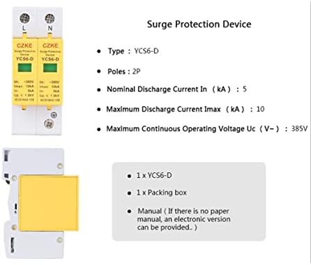 Xuefu YCS6 Series AC SPD 2P 385V Protetor Protetor Protetor Protetor Proteção de baixa tensão Dispositivo