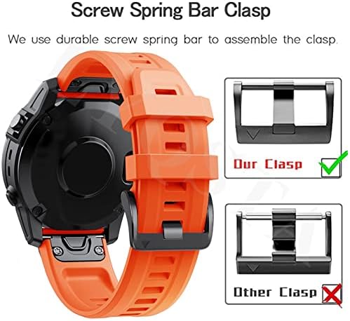 EEOMOIK 22 26mm de relógio inteligente Bandos para Garmin Fenix ​​7 7x Strapas de silicone Rápula rápida Fenix ​​6 5 6x 5x Plus/945