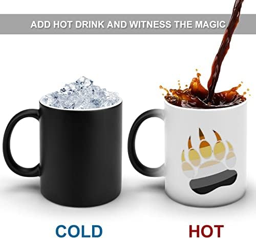 LGBT Bear Creative Descoloration Creamic Coffee Cuplet Heat Mug Funny for Home Office
