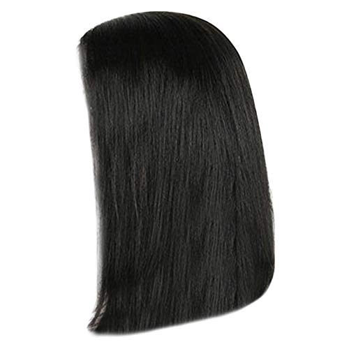npkgvia curta peruca peruca fibra de fibra de cabelo bob estilo fofo de cabelo humano cobre perucas naturais brasileiras para