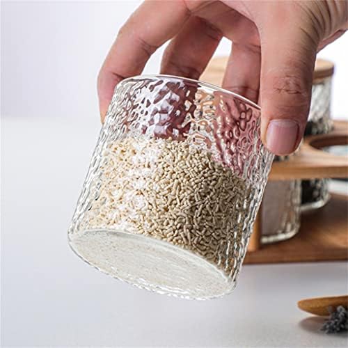 Wybfztt-188 Tempero Jar Taquecão Jar Bowl com tampa e colher lata de jarra de tempero transparente