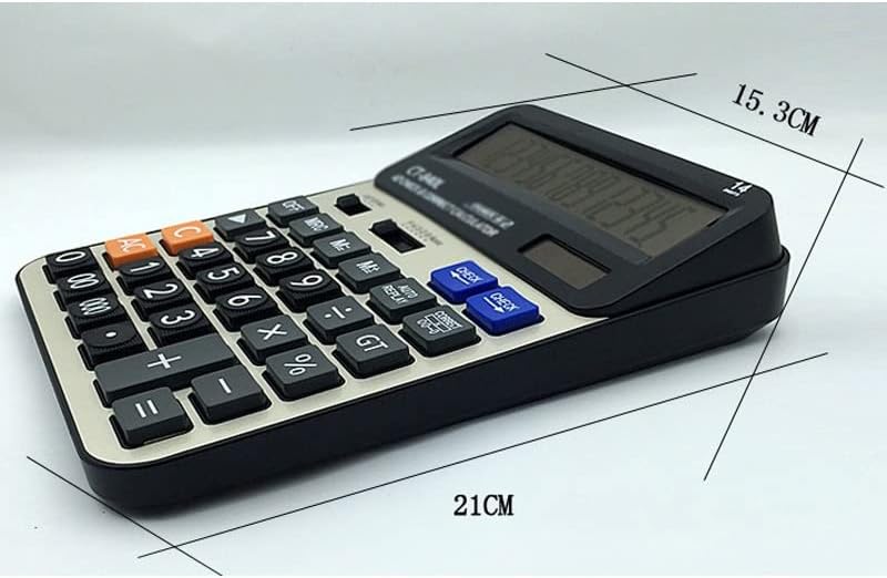 Ganfanren 14 dígitos Calculadora aritmética Buttons mecânicos Calculadora de exibição grande científica com grande ferramenta de cálculo de botão (cor: a, tamanho