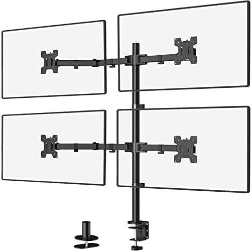 Wali Quad Monitor Stand, 4 Monitor Stand se encaixa na tela de computador para uso pesado de até 27 polegadas, o suporte