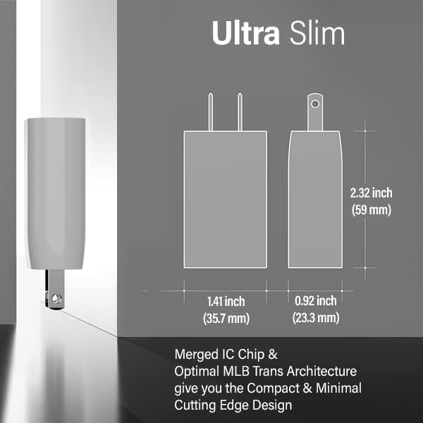 SOLUM 25W USB C PD 3.0 PPS Bloco de carregamento Slim Charging Entrega de energia Compatível com iPhone 14/12/12/11, Samsung