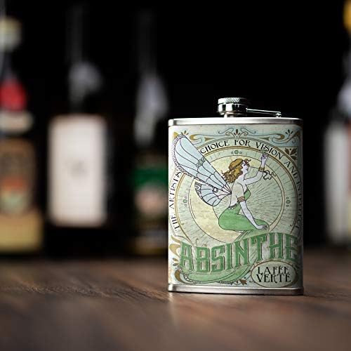 American Art Decor 8 Oz Flask - Frasco de quadril à prova de vazamento de aço inoxidável - Presente de licor engraçado para