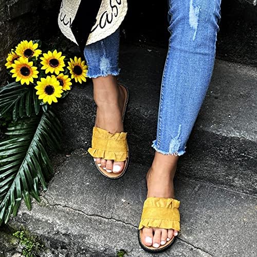 Sapatos femininos Slippers Roman Summer para sandálias externas sandálias planas sandálias de conforto de conforto em