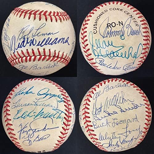 Hall da Fama Multi -assinado Baseball CSF TED WILLIAMS KOUFAX BERRA +19 AUTOS JSA - Bolalls autografados