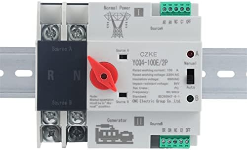 Infri YCQ4-100E/2P 63A 100A DIN RAIL ATS ATS DUAL POWER AUTRIMÁTICO Chave de seletor elétrico Switches de energia ininterrupta