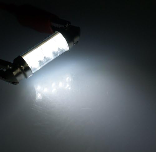 TuningPros LEDML-42M-W9 Luzes de lâmpadas LED LUDES Festoon 42mm, 9 LED White 2-PC Conjunto