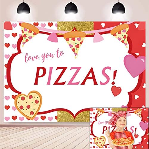Pizzaria foto de pizza pizza decoração de festa suprimentos suportes te amo para pizza aniversário background recém -nascido