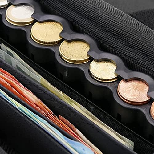 Pacote de cintura, dispensador de moedas Euro com correia, pacote de garçom do garçom, carteira de banco e moeda, bolsa de classificação