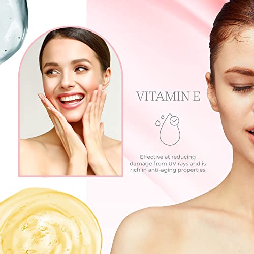 Repare a beleza de ácido hialurônico e máscara de folha de folha de vitamina E - Plumps & hidrata a pele, reduz rugas