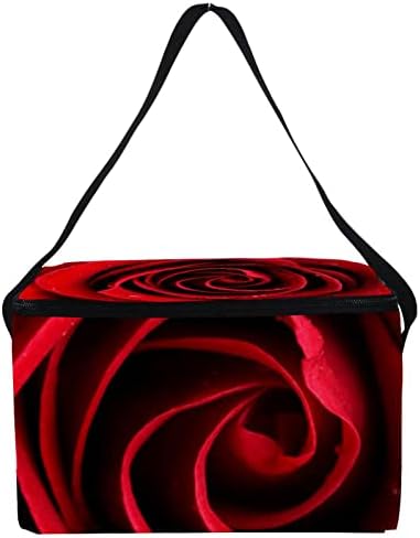 Guerrotkr lancheira Mulheres, lancheira para homens, lancheira feminina, Dia dos Namorados Padrão de Flor de Rosa Vermelha