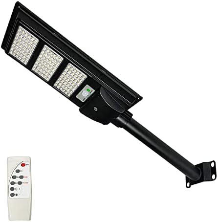 GLW 250W Solar Street Light, Dusk to Dawn Motion Sensor Luz de rua ao ar livre para rua, quintal, playgroud, estacionamento