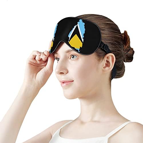 São Lúcia Mapa da Máscara para os olhos Sleep Beldfold com Blocos de cinta ajustável Blinder leve para viajar Sleeping Sleeping Yoga Nap