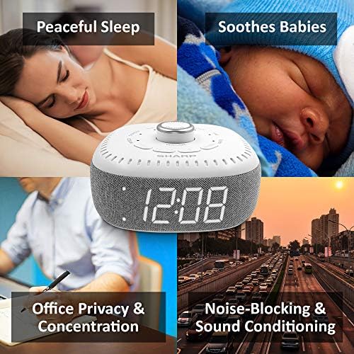 Máquina de som nítida Clock de despertador com alto -falante Bluetooth, 6 trilhas sonoras de sono de alta fidelidade - máquina de ruído