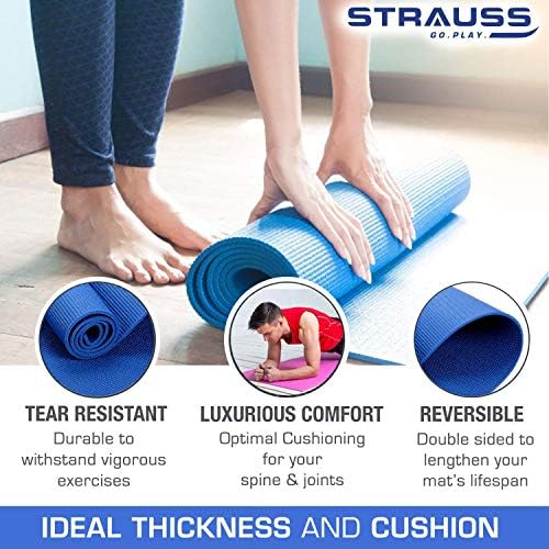 Strauss Anti Skid Floral Yoga Mat