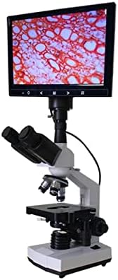 Yezimk Profesional Lab Microscopio 400x 7 polegadas HD Microscópio Biológico Microscópio Microscópio Digital Microscópio