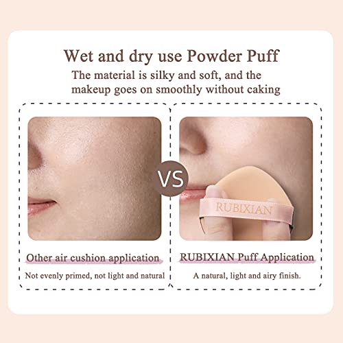 Rubixian Powder Puff for Foundation, 2 pacotes esponjas portáteis de maquiagem portátil de almofada por ar com almofada