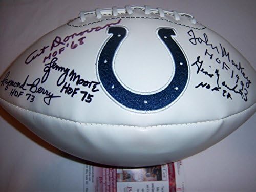 John Mackey, Lenny Moore Colts JSA/Coa assinado futebol - bolas de futebol autografadas