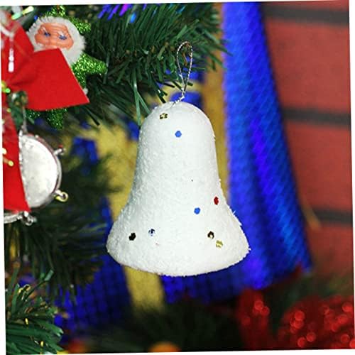 Jojofuny 24 PCs Ornamento de neve, decoração de natividade decoração de corda de cor de decoração de bolas de poliestireno