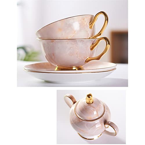 Cujux Marble Porcelain Coffee Conjunto de chá Cerâmica Conjunto de chá de panela xícara de cerâmica xícara de chá de festas