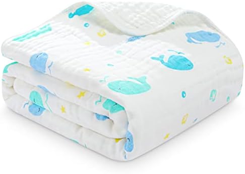 Cobertores de bebê de musselina para meninas e meninos, cobertor de berçário recém -nascido de algodão, 43 x41 6