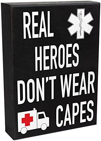 Presentes Jennygems EMT, presentes paramédicos, sinal de EMT, heróis reais não usam capas, sinais de socorristas,