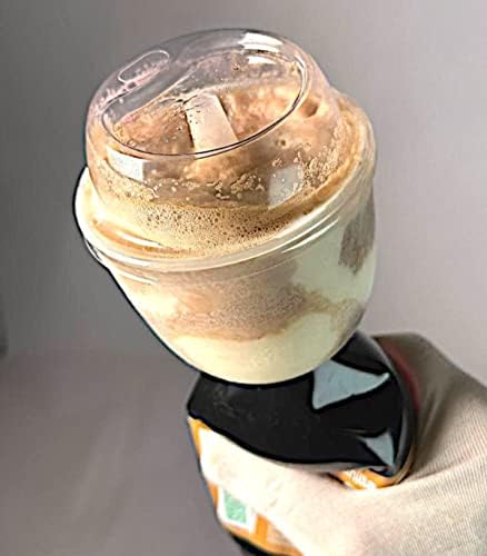 O Fizz Cup On -the -Go Cream Float - se encaixa em refrigerantes de plástico e vidro ou garrafas de bebida - acessórios à prova de vazamentos, selo apertado - reutilizável e portátil para a sobremesa - para crianças e adultos 6 -Pack