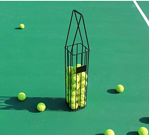 Coletor de bola de tênis RLQ- segura 42 bolas, portátil de tênis cesto de cesto de cesto de bola pickleball furipyver