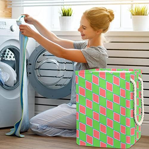 Cestas de lavanderia com alças cesto de armazenamento de impressão de treliça dobrável para adolescentes quartos adolescentes Classificações de roupas sujas