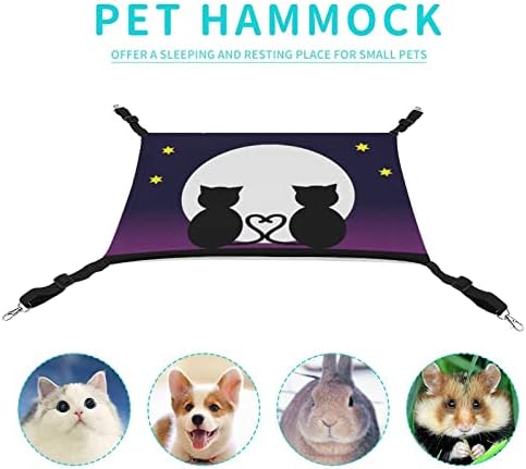 Pet Hammock Star Moon Gato Cama de dormir com tiras ajustáveis ​​e ganchos de metal