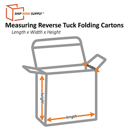 Navio agora forneça SNRTS81 REVERSE TUCK DOLHAÇÕES DESTRAÇÕES, 3 1/2 x 1 4 x 3 1/2 , 1,25 Largura, 3,5 altura, 3,5 Comprimento,