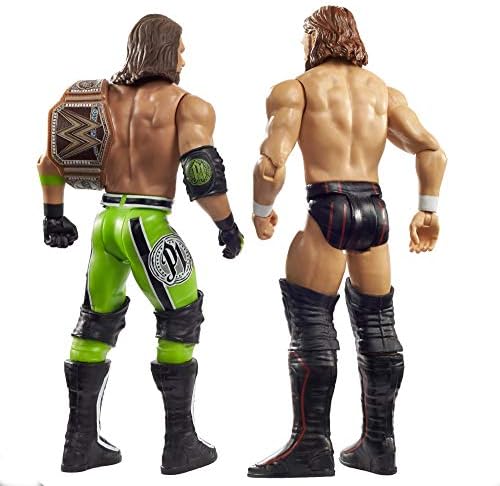 WWE Daniel Bryan vs AJ Styles Battle Pack Series 64 com duas figuras de ação articuladas de 6 polegadas e equipamento de anel