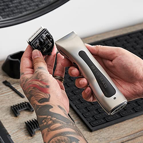 Wahl Professional - Sterling Big Mag Clipper - qualidade de salão, sem fio, armador elétrico com motor rotativo - prata